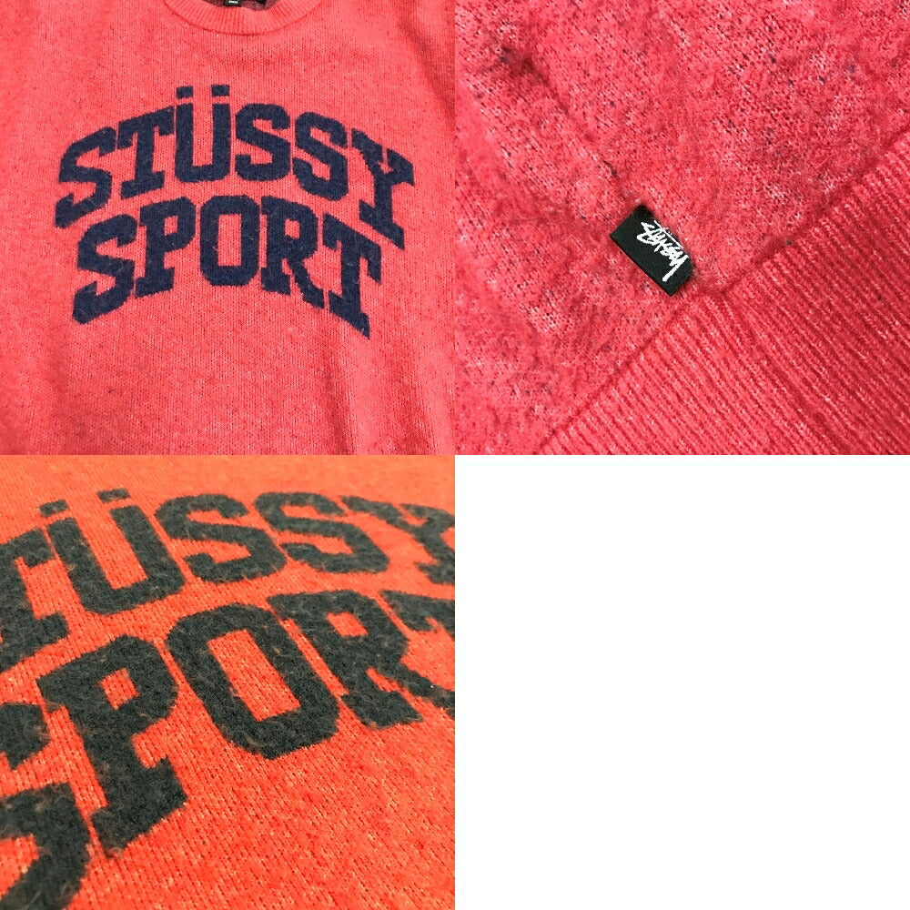 STUSSY Stussy Sport Logo Knit Sweater Red Size M