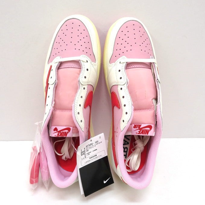 NIKE Air Jordan Travis Scott 1 Low Sneakers Pink Size 28cm