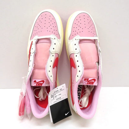 NIKE Air Jordan Travis Scott 1 Low Sneakers Pink Size 28cm
