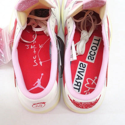 NIKE Air Jordan Travis Scott 1 Low Sneakers Pink Size 28cm