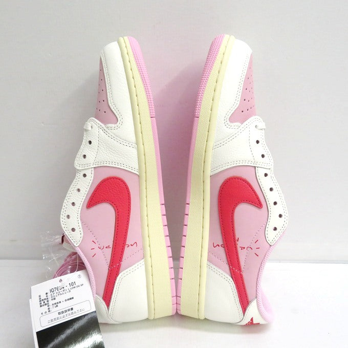 NIKE Air Jordan Travis Scott 1 Low Sneakers Pink Size 28cm