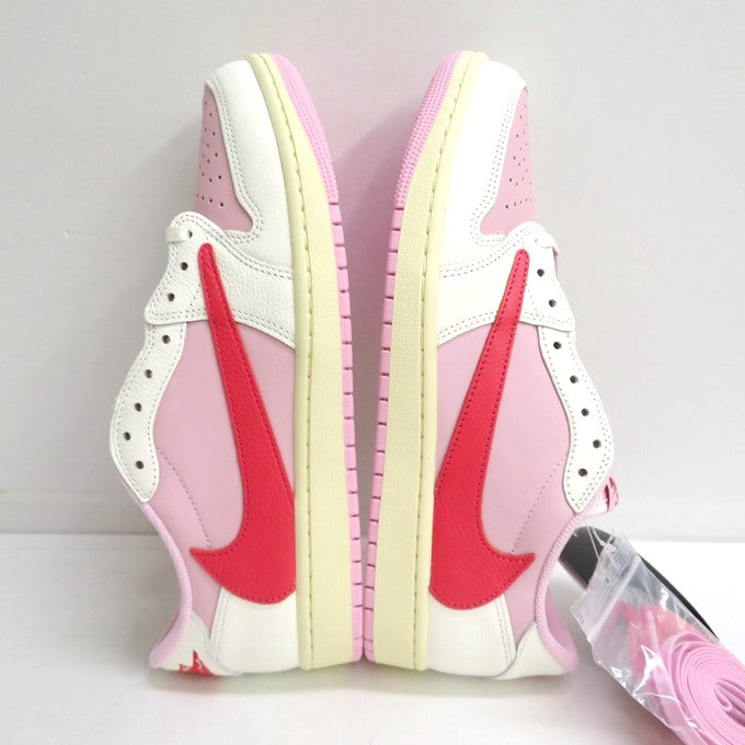 NIKE Air Jordan Travis Scott 1 Low Sneakers Pink Size 28cm