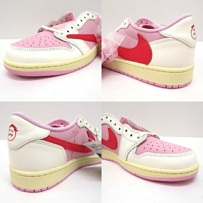 NIKE Air Jordan Travis Scott 1 Low Sneakers Pink Size 28cm