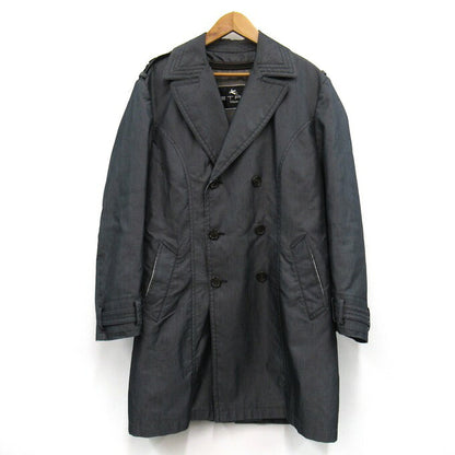 ETRO Double-Breasted Coat Gray Size 48