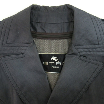 ETRO Double-Breasted Coat Gray Size 48