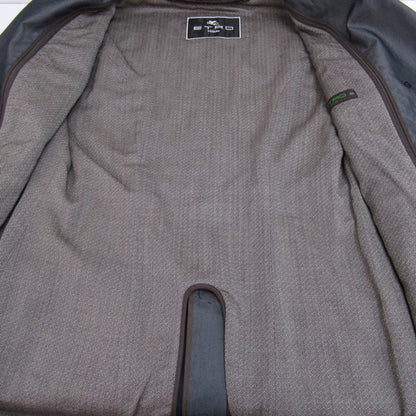 ETRO Double-Breasted Coat Gray Size 48