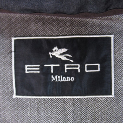ETRO Double-Breasted Coat Gray Size 48