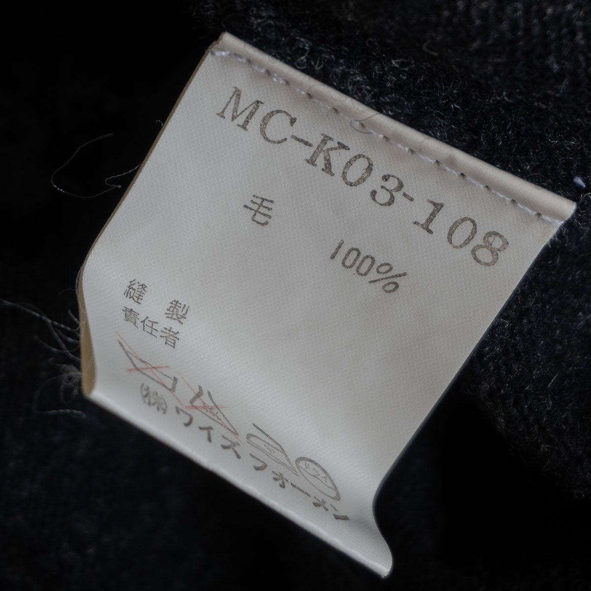Y's for Men Wool Turtleneck Knit Sweater Size M