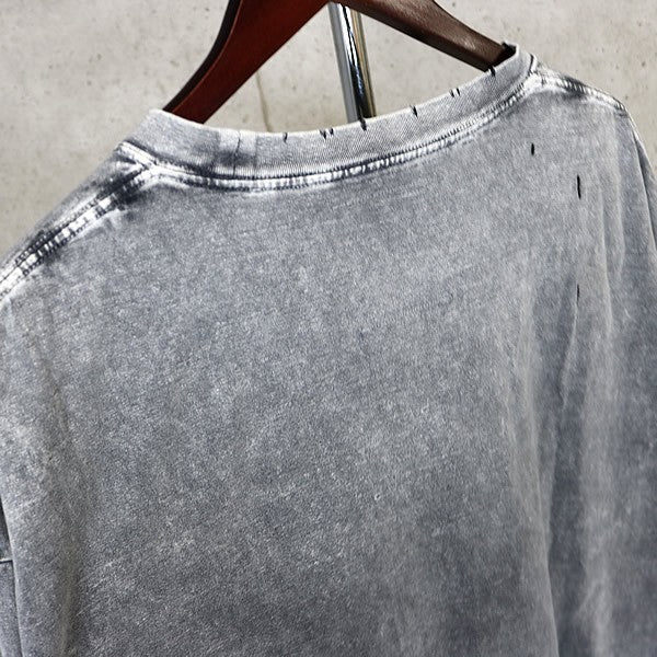 MIHARA YASUHIRO Embellished Bleach T-Shirt Gray Size 46