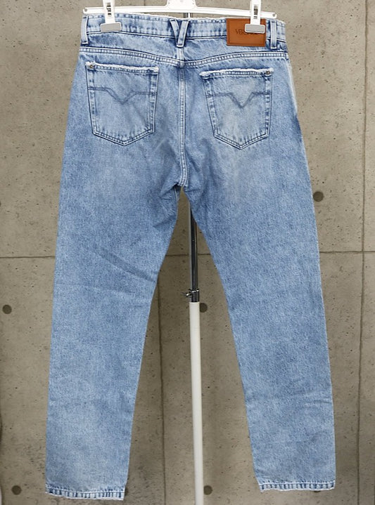 VERSACE Blue Medusa Button Denim Pants Size 32