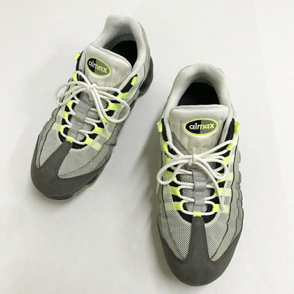 NIKE Air VaporMax 95 Neon Sneakers Black Gray Yellow Size 29