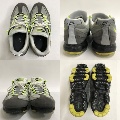NIKE Air VaporMax 95 Neon Sneakers Black Gray Yellow Size 29