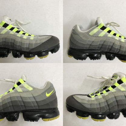 NIKE Air VaporMax 95 Neon Sneakers Black Gray Yellow Size 29