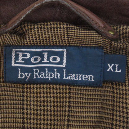 POLO RALPH LAUREN Lamb Leather Swing Jacket Brown Size XL