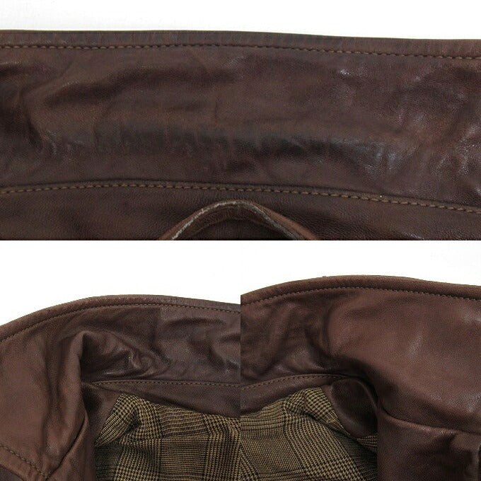 POLO RALPH LAUREN Lamb Leather Swing Jacket Brown Size XL