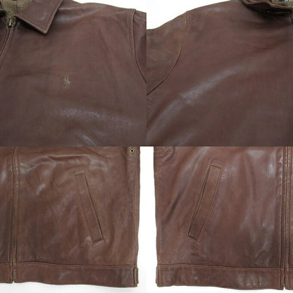 POLO RALPH LAUREN Lamb Leather Swing Jacket Brown Size XL