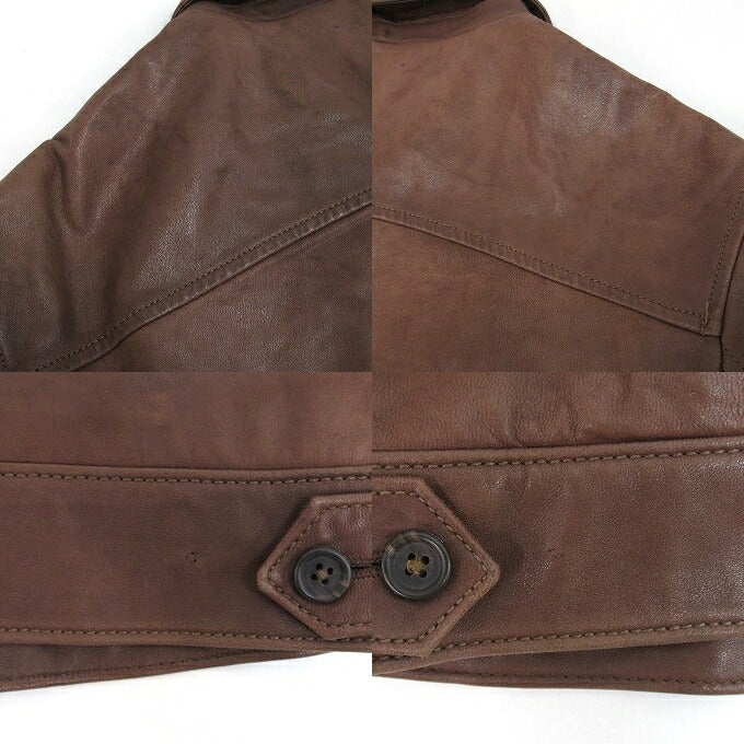 POLO RALPH LAUREN Lamb Leather Swing Jacket Brown Size XL