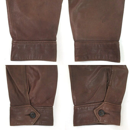 POLO RALPH LAUREN Lamb Leather Swing Jacket Brown Size XL