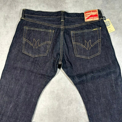 UNION BROS. UB1005 Selvedge Tapered Jeans Blue Size W38
