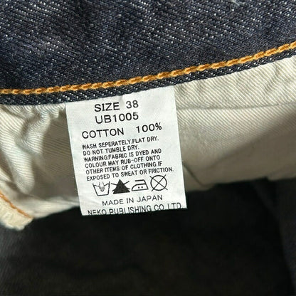 UNION BROS. UB1005 Selvedge Tapered Jeans Blue Size W38