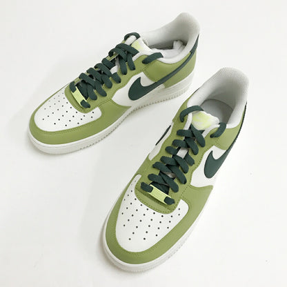 NIKE Air Force 1 '07 White Green Apple Sneakers Size 8