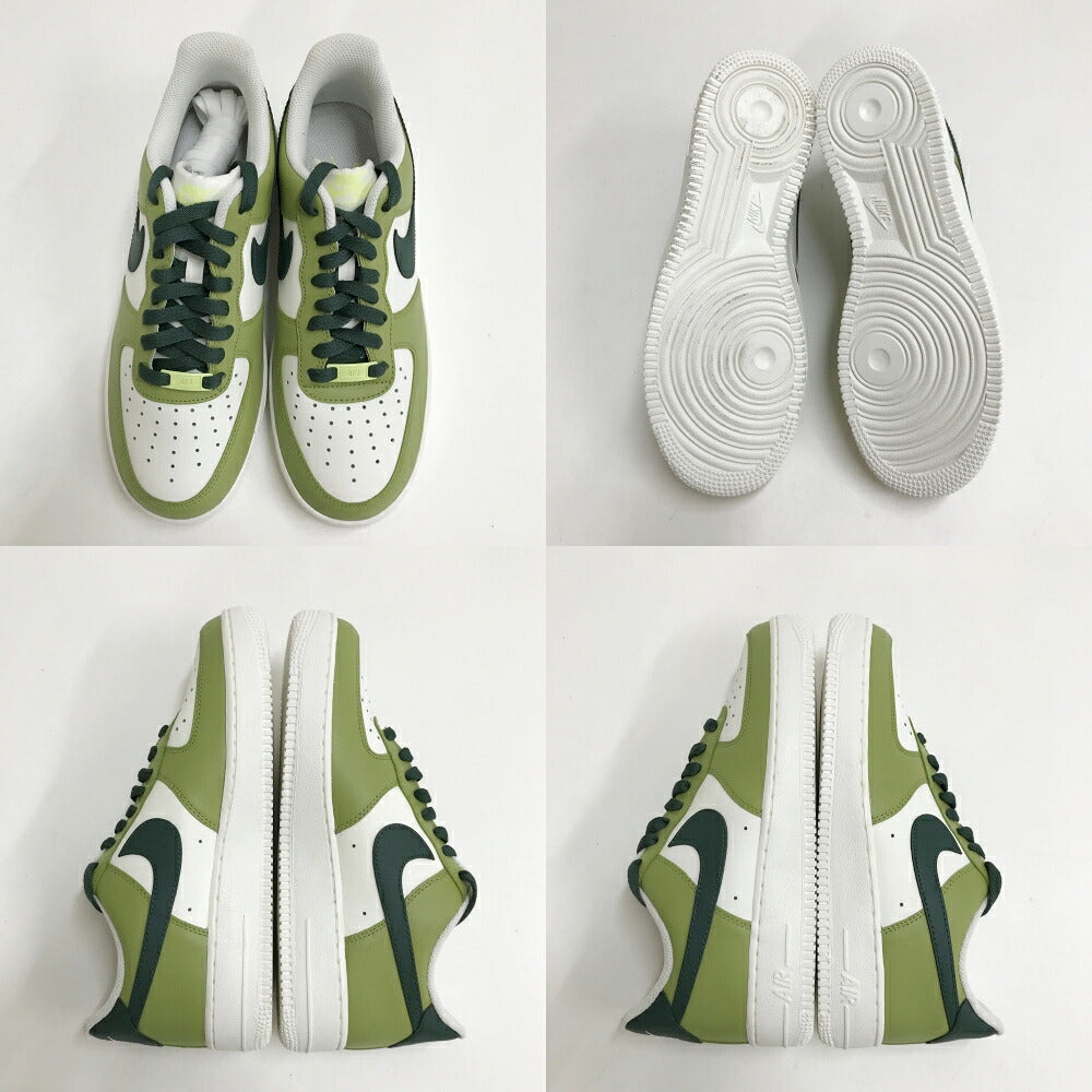NIKE Air Force 1 '07 White Green Apple Sneakers Size 8