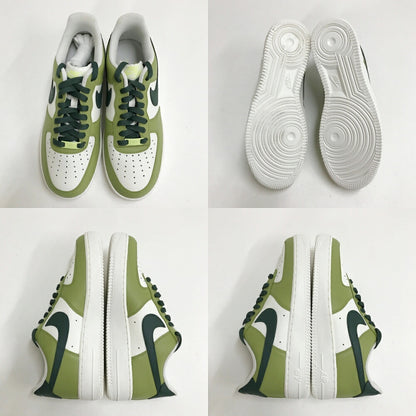 NIKE Air Force 1 '07 White Green Apple Sneakers Size 8
