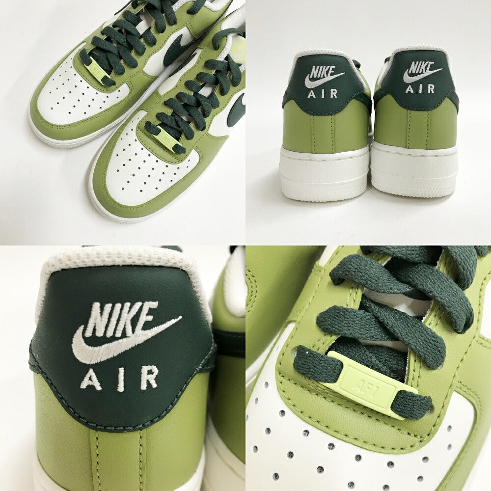 NIKE Air Force 1 '07 White Green Apple Sneakers Size 8