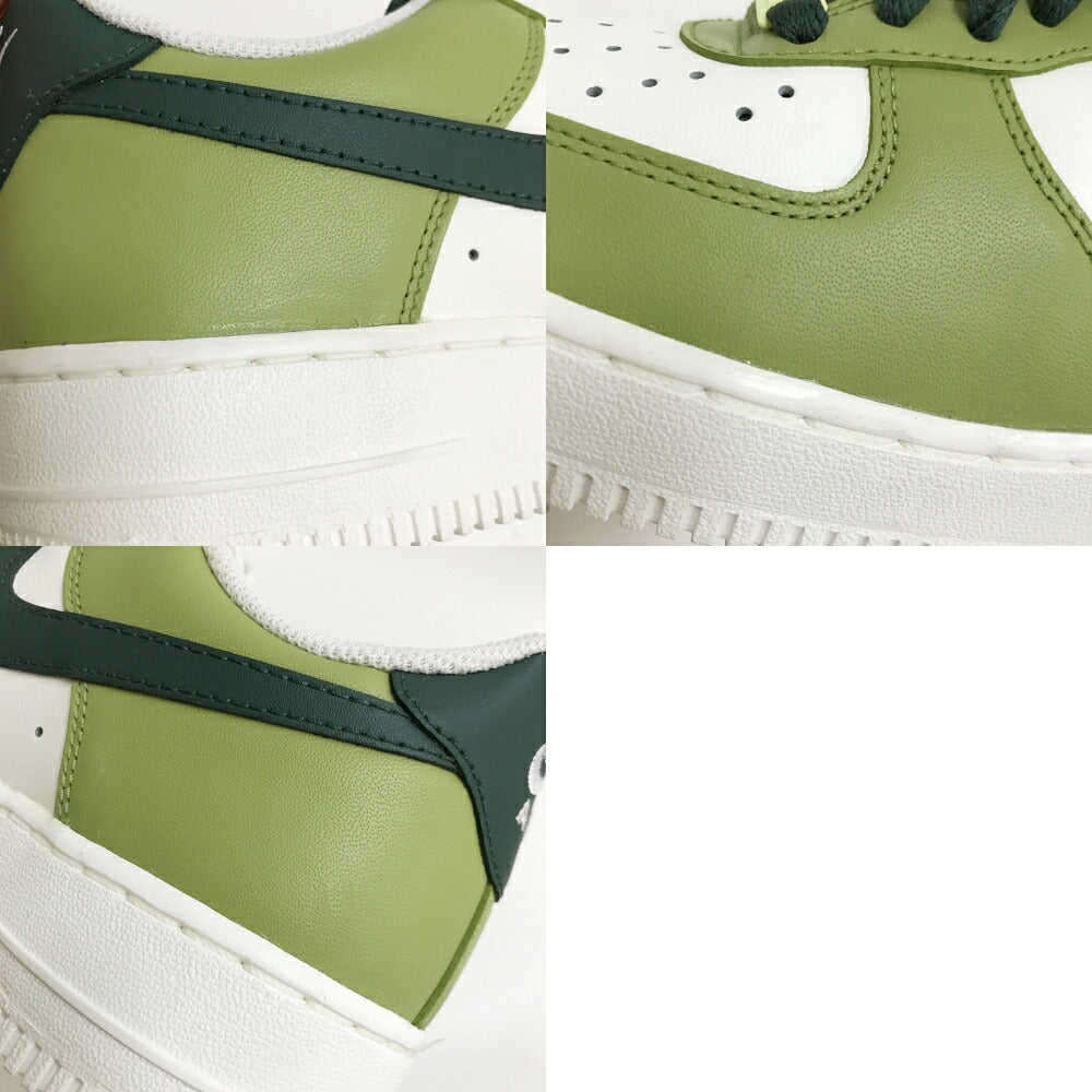 NIKE Air Force 1 '07 White Green Apple Sneakers Size 8