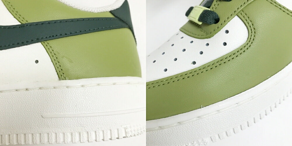 NIKE Air Force 1 '07 White Green Apple Sneakers Size 8