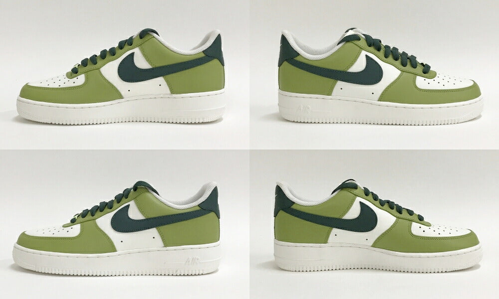 NIKE Air Force 1 '07 White Green Apple Sneakers Size 8