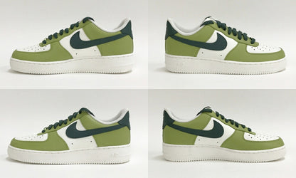 NIKE Air Force 1 '07 White Green Apple Sneakers Size 8