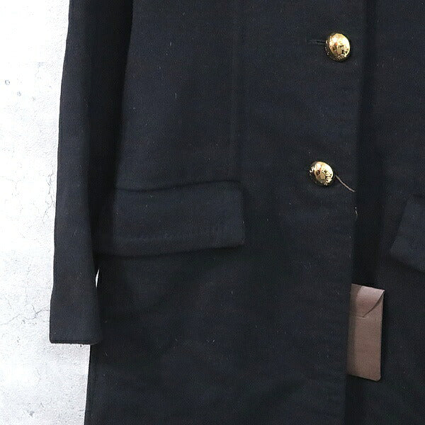 Louis Vuitton Navy Cashmere Blend Long Coat Size XS