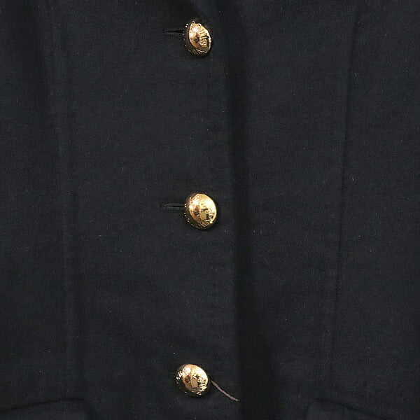 Louis Vuitton Navy Cashmere Blend Long Coat Size XS