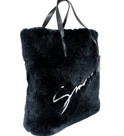 GIVENCHY Black Fur Tote Bag Handbag Size ONE SIZE