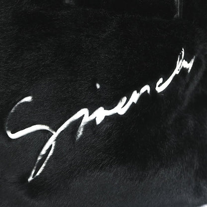GIVENCHY Black Fur Tote Bag Handbag Size ONE SIZE
