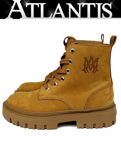 AMIRI MA Logo Suede Boots Brown Size EU 43