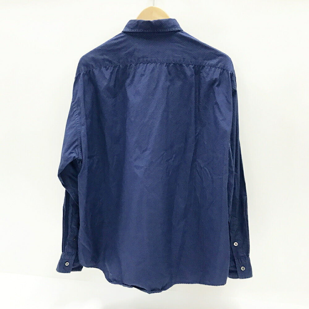 PORTER CLASSIC Roll-Up Dot Long Sleeve Shirt Navy Size M
