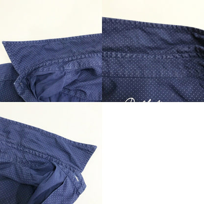 PORTER CLASSIC Roll-Up Dot Long Sleeve Shirt Navy Size M