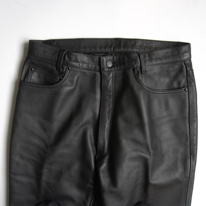 Kadoya Leather Pants Black Size 36