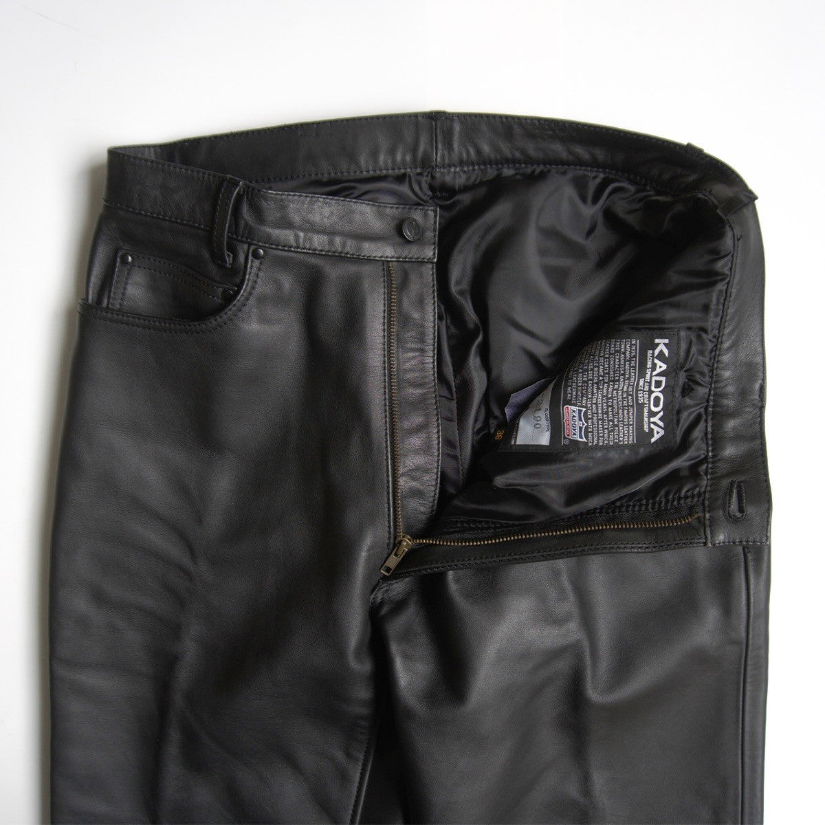 Kadoya Leather Pants Black Size 36
