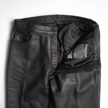 Kadoya Leather Pants Black Size 36