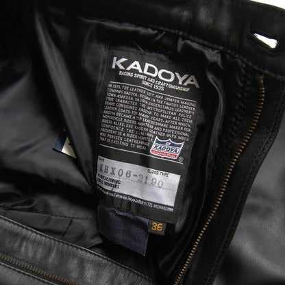 Kadoya Leather Pants Black Size 36