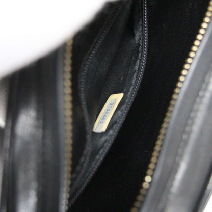 CHANEL Vintage Big Coco Mark Fringe Bag Black Size ONE SIZE