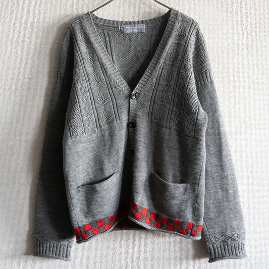 Comme des Garcons 00 Wool Cardigan Gray Size M