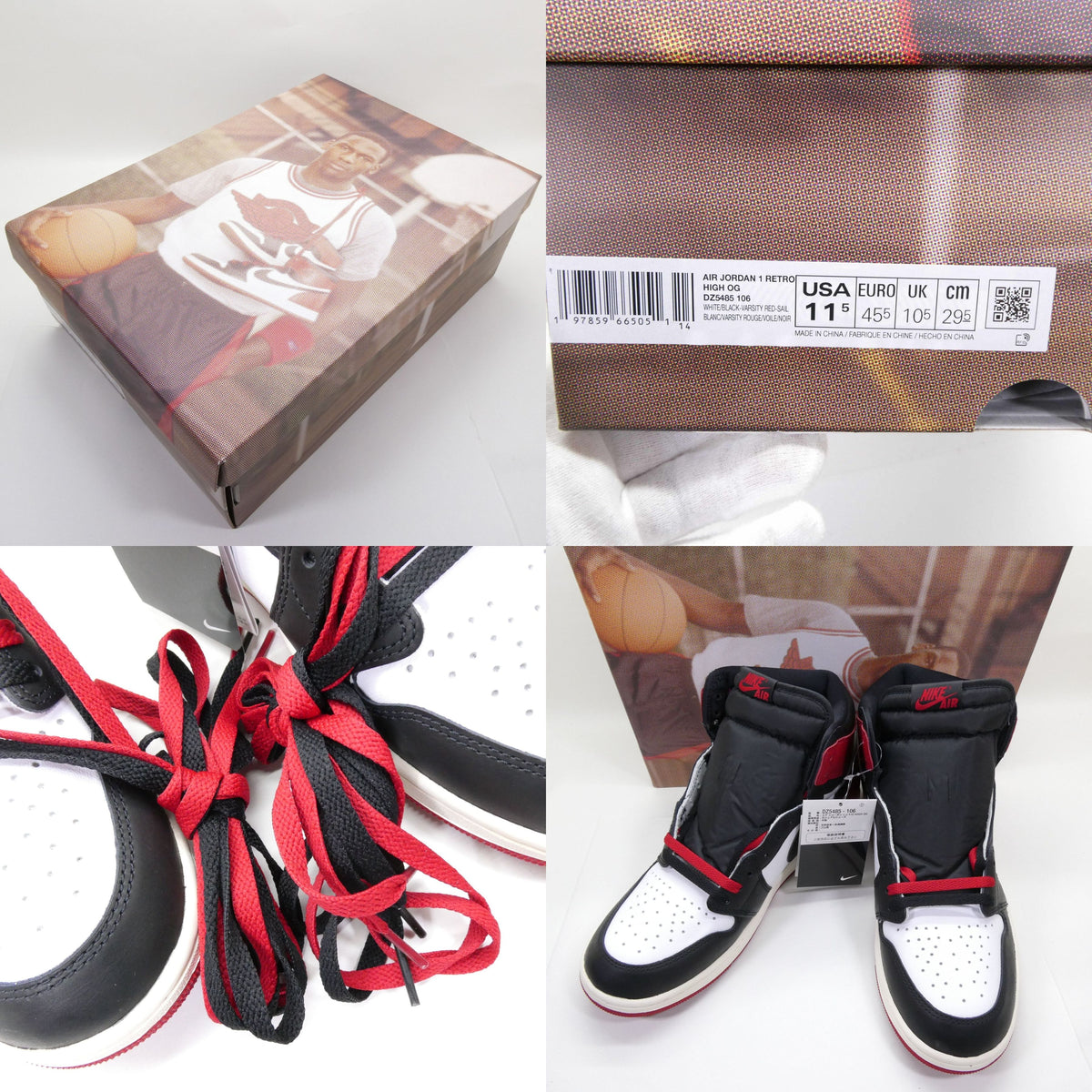 NIKE AIR JORDAN 1 Retro High Reimagined Sneakers Size 11.5