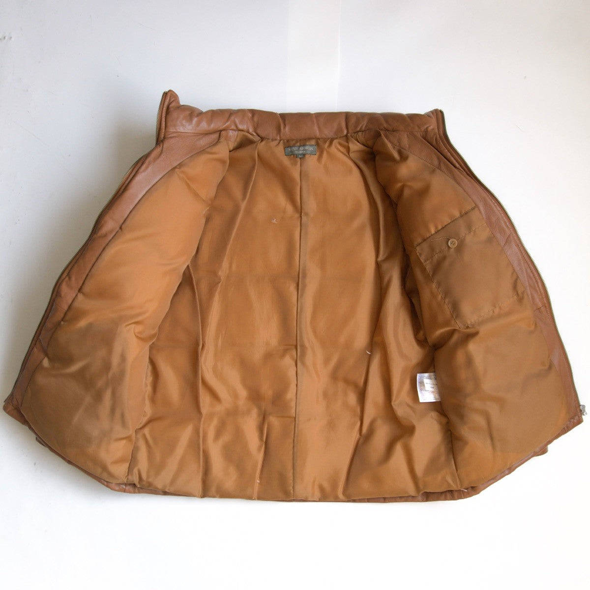 WIND ARMOR Leather Down Jacket Brown Size L