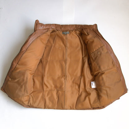 WIND ARMOR Leather Down Jacket Brown Size L