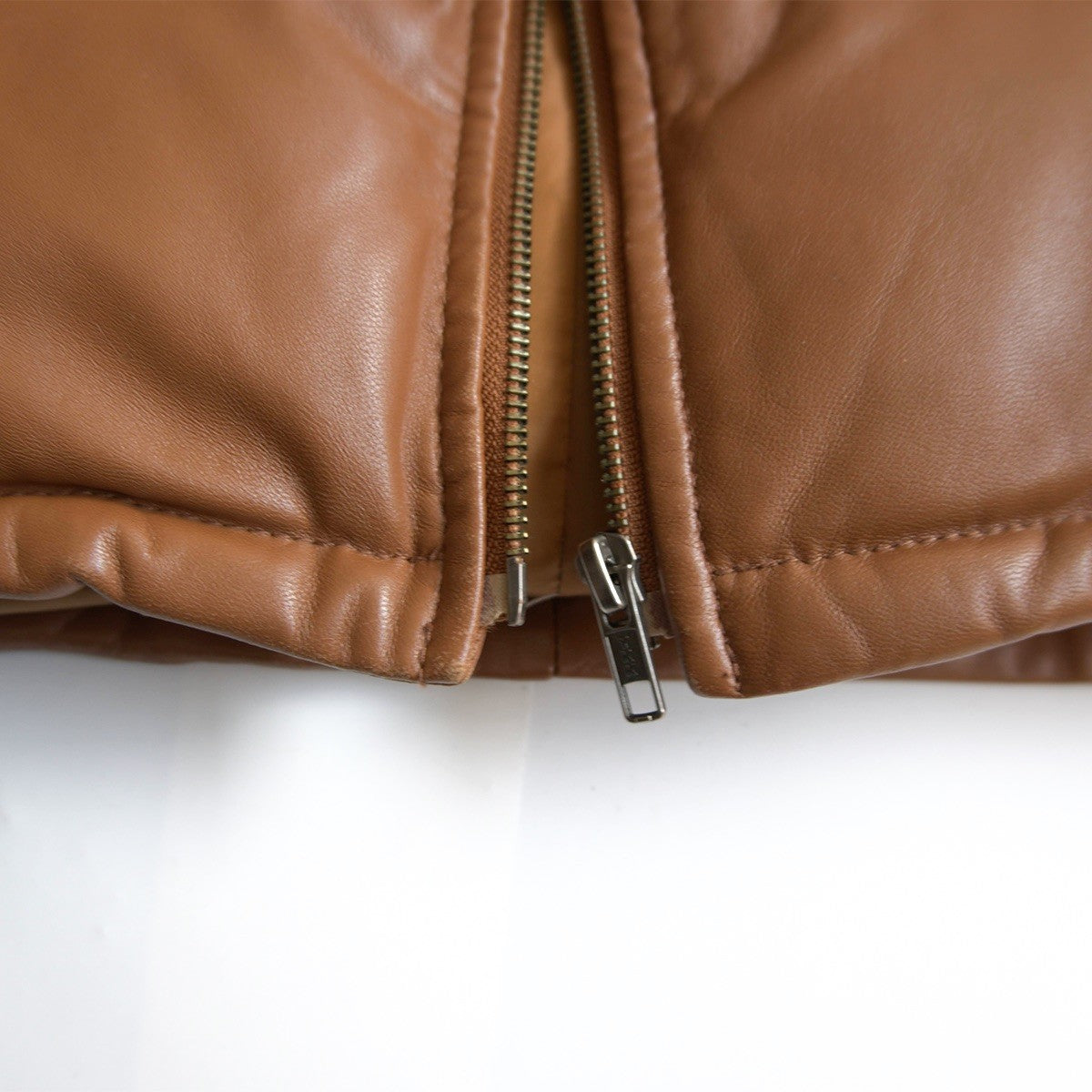 WIND ARMOR Leather Down Jacket Brown Size L