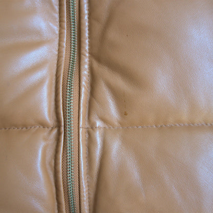 WIND ARMOR Leather Down Jacket Brown Size L